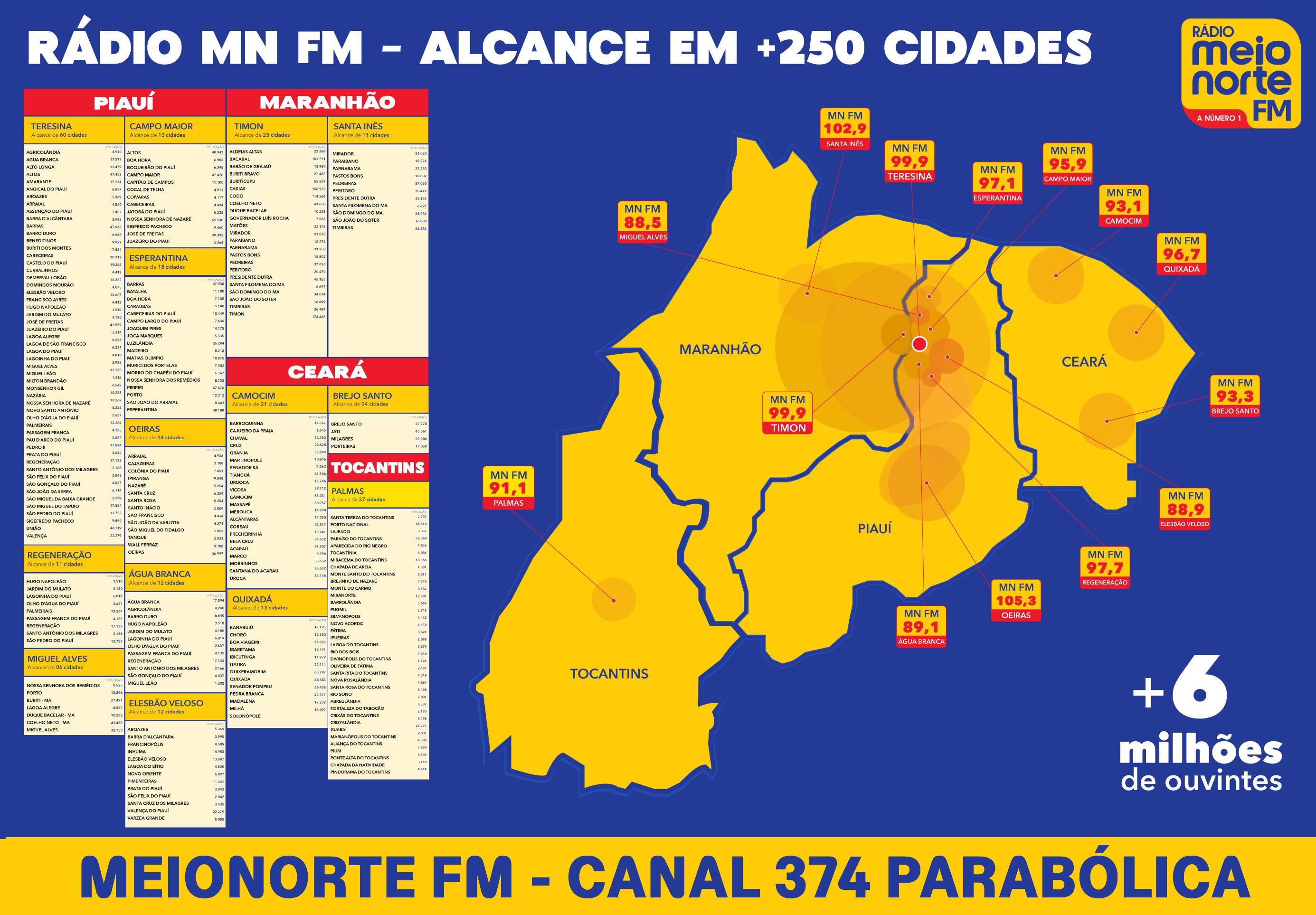 Cobertura da Rádio Meio Norte FM