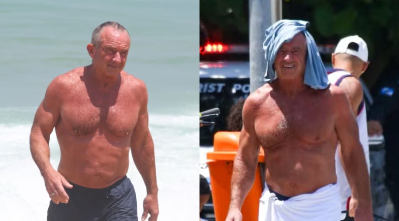 Robert F. Kennedy, sogro de Giulia Be, curte dia de praia no Rio de Janeiro
