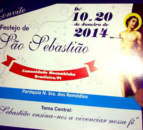 Festejo de São Sebastião do Povoado Mocambinho começa nesta sexta feira