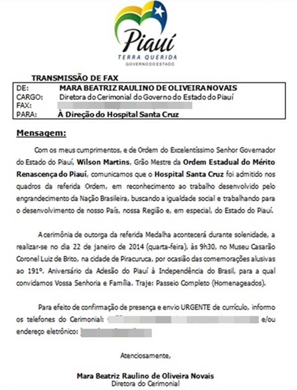 Hospital Santa Cruz receberá comenda do Mérito Renascença - Imagem 1