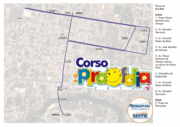 Secretaria de Cultura divulga o percurso do Corso de Piracuruca - Imagem 1