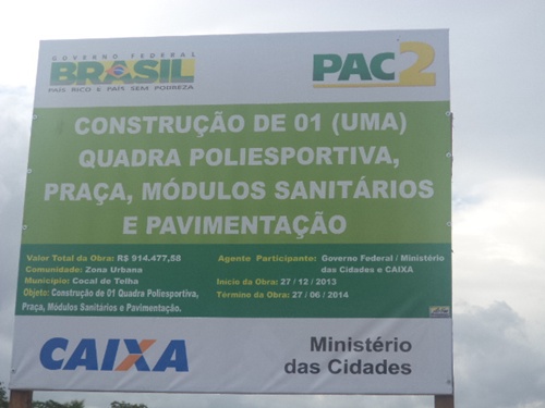 Quadra, calçamento, banheiros, praça e casas populares serão construídas no Bairro Vila Nova.