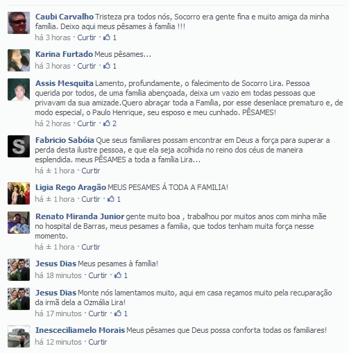 Amigos e familiares lamentam morte de Socorro Lira - Imagem 3