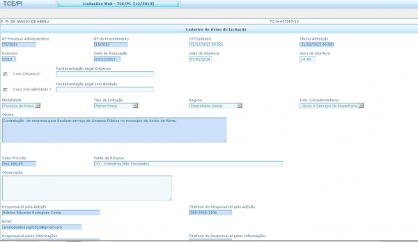 TCE revela que multou prefeituras que descumprem prazos de licitação, colocando na lista a de Anísio de Abreu - Imagem 2