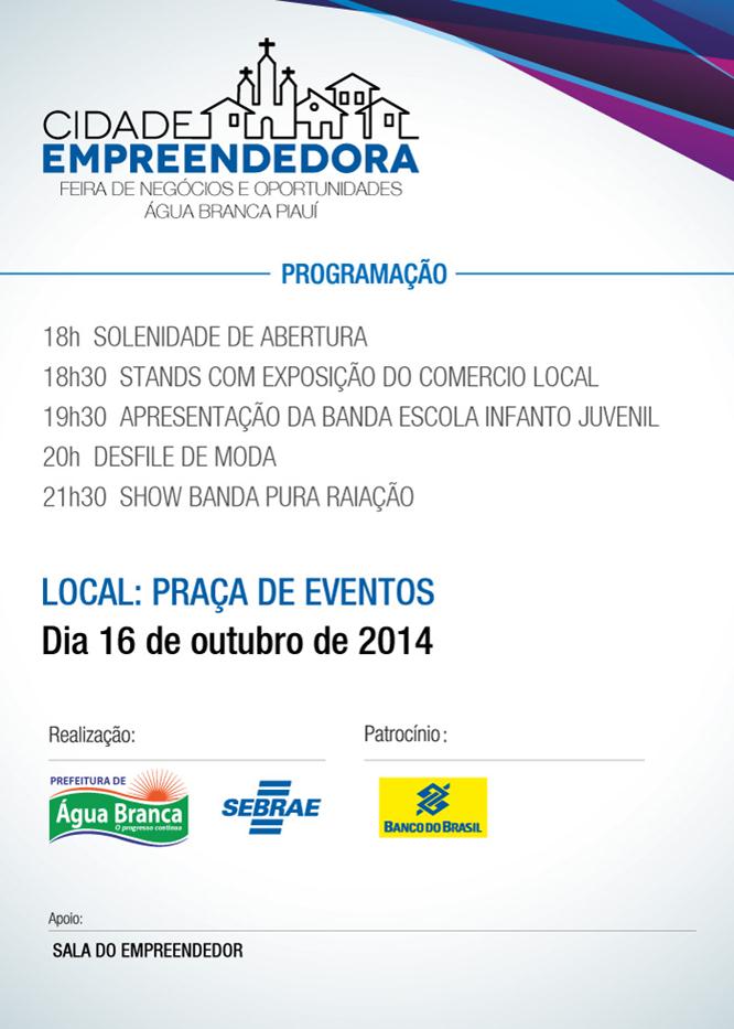 Água Branca realizará 1ª feira cidade empreendedora do Médio Parnaíba - Imagem 2