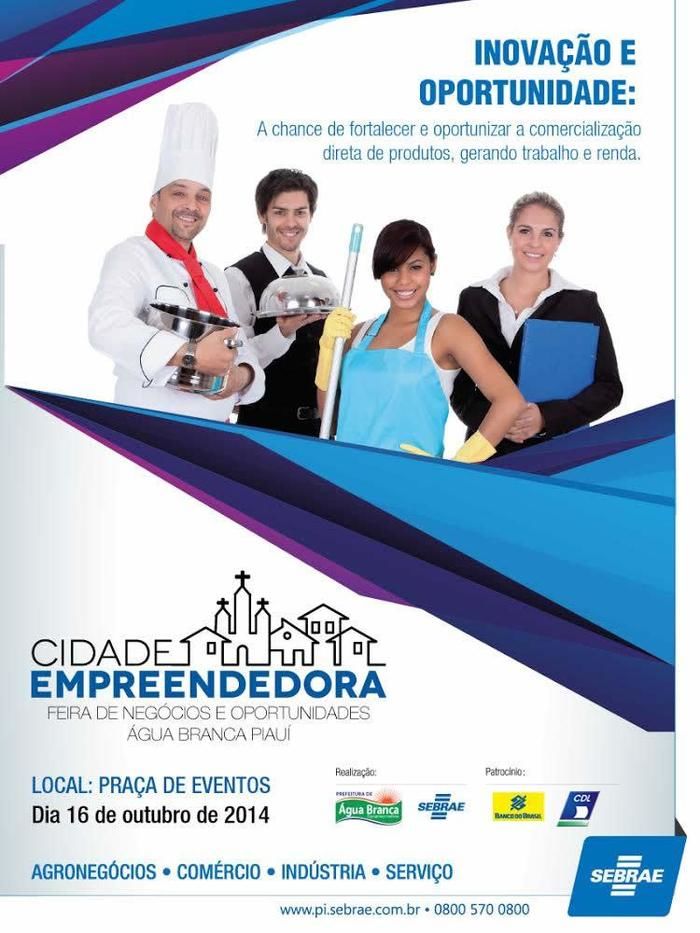 Água Branca realizará 1ª feira cidade empreendedora do Médio Parnaíba - Imagem 1