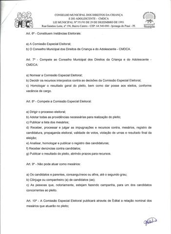  CMDCA Publica Edital de Eleição Suplementar Para Conselheiro Tutelar - Imagem 2