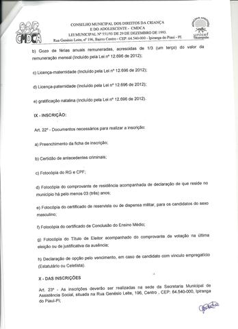  CMDCA Publica Edital de Eleição Suplementar Para Conselheiro Tutelar - Imagem 6