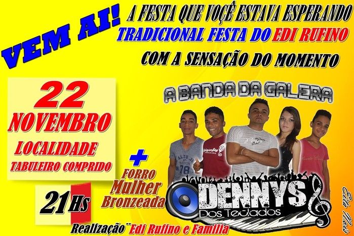 Dia 22 de novembro tem festa na Localidade Tabuleiro Comprido  - Imagem 1