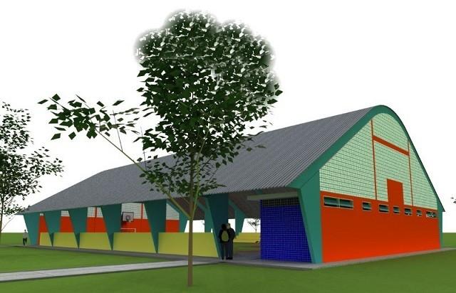 Prefeitura de Buriti dos Lopes constrói quadras de esportes cobertas com mão de obra local - Imagem 1