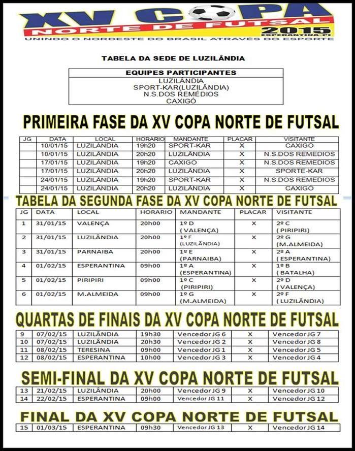 Seleção de N. S. dos Remédios disputará a XV Copa Norte de Futsal - Imagem 1