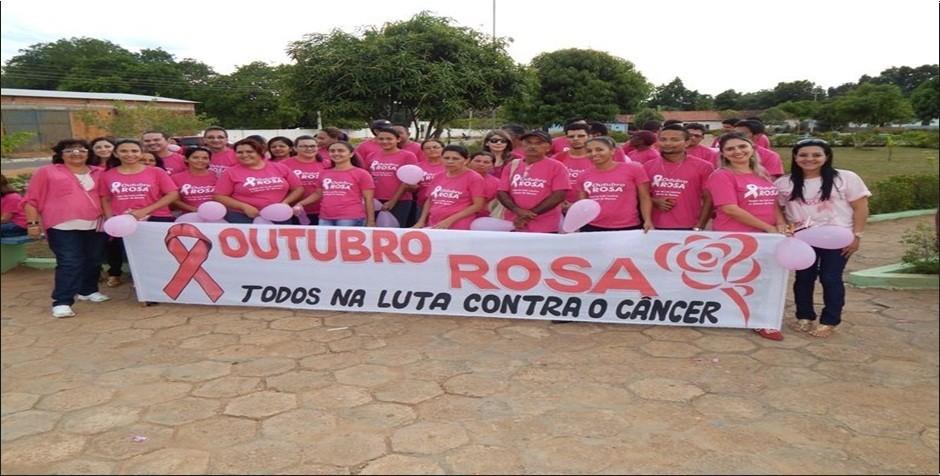 Caminhada marca o encerramento da campanha Outubro Rosa em Ribeiro Gonçalves, fotos