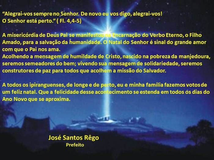 Prefeito Dr.Zé Maria Deseja Votos de Boas Festas - Imagem 1