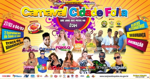 Carnaval Cidade Folia - São João dos Patos 2014 - Imagem 1
