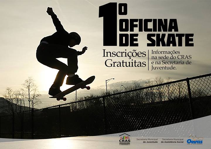 Oficina de Skate está com inscrições abertas em Oeiras