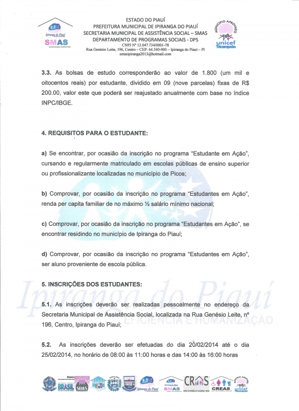 Secretaria Municipal de Assistência Social Divulga Edital do PREPS - Imagem 3