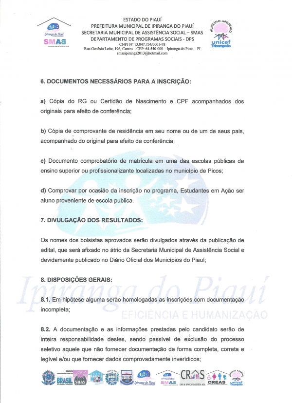 Secretaria Municipal de Assistência Social Divulga Edital do PREPS - Imagem 4