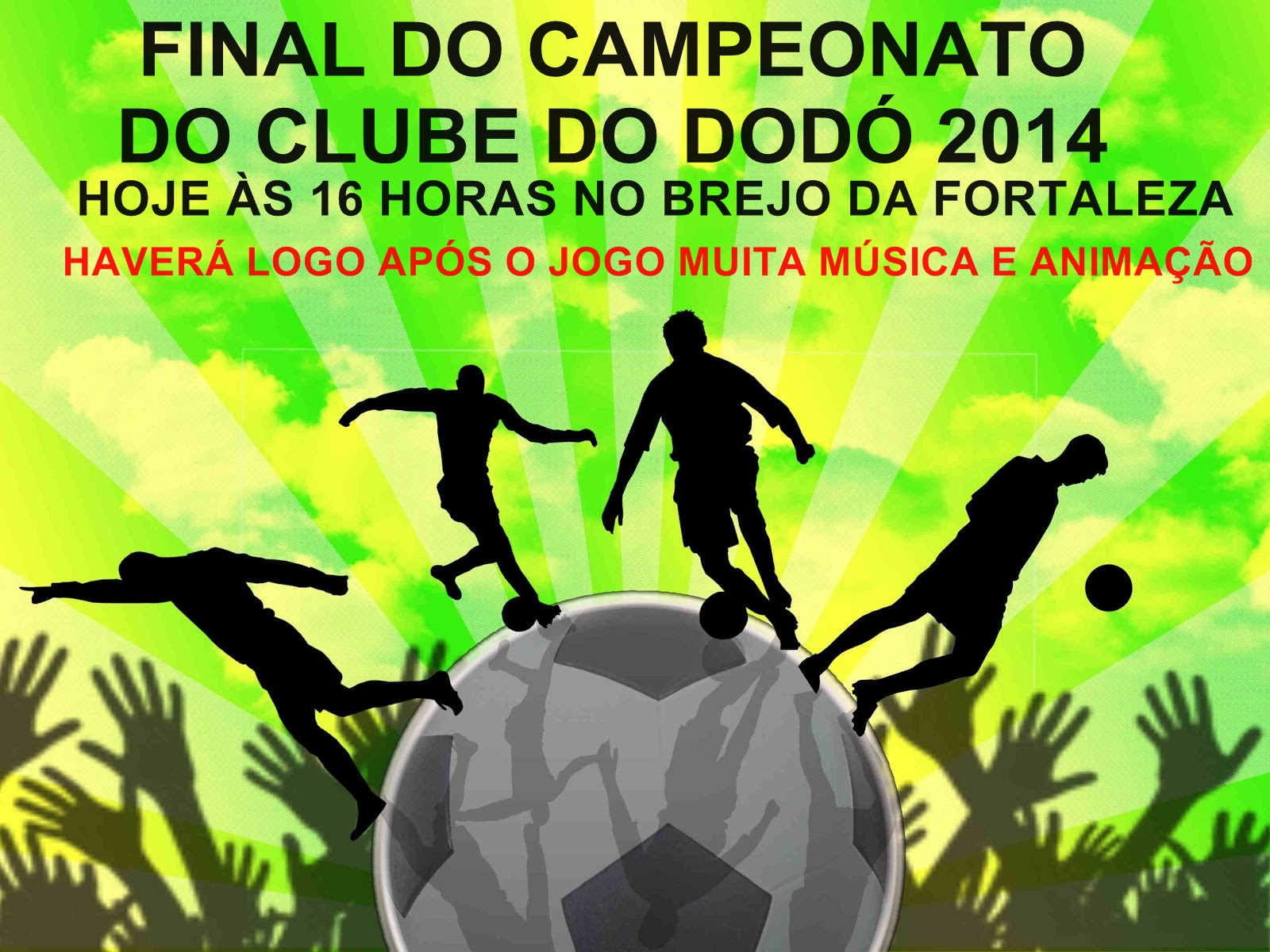 Vai acontecer hoje a Final do Campeonato do Clube do Dodó 2014