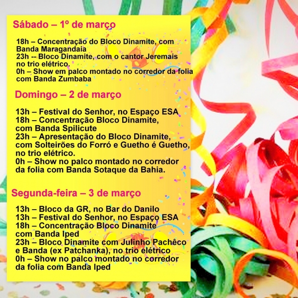 Confira a programação do melhor e maior carnaval do Piauí - Imagem 1