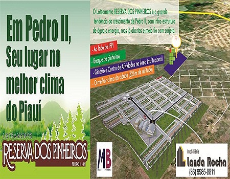 Loteamento Reserva dos Pinheiros continuam as vendas de lotes no local