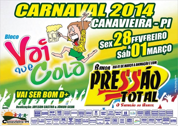 Pressão total animará carnaval em Canavieira - Imagem 1