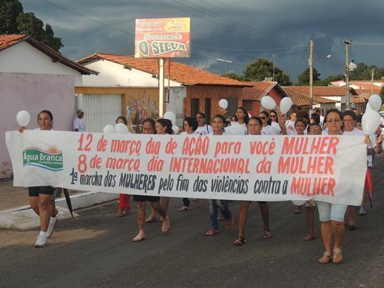 1ª Marcha da Mulher pelo Fim das Violências contra a Mulher em Água Branca - Imagem 1