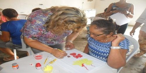 Idosos de Santo Inácio participaram de oficina de Pintura 