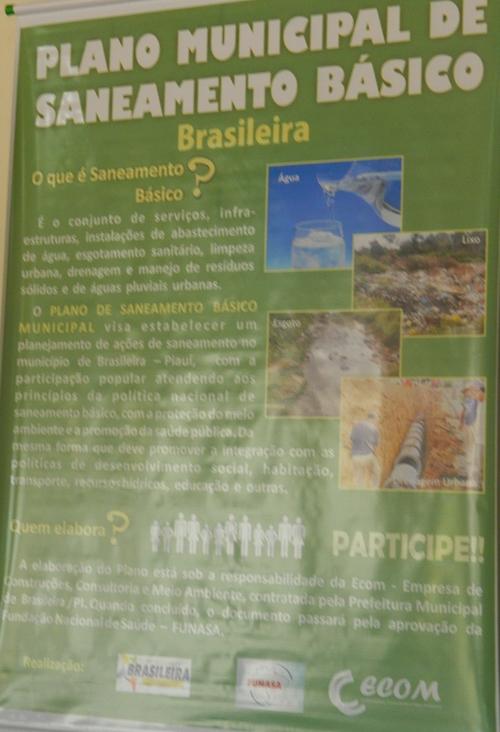 Saneamento Básico foi debatido durante lançamento do PMSB de Brasileira - Imagem 1