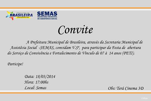 Acontece nesta terça-feira a festa de abertura do Serviço de Convivência