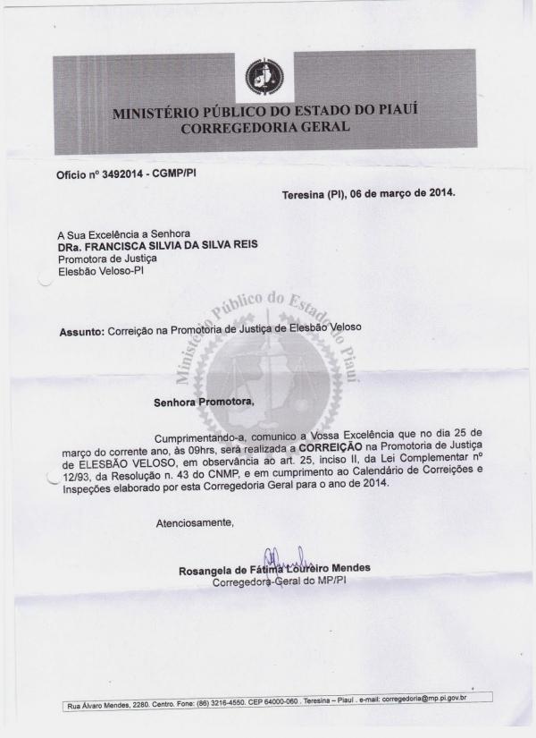 Promotoria realizará correição no próximo dia 25 de março  - Imagem 1