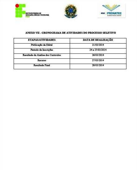 Publicado edital para seleção de professor do PRONATEC em Pedro II - Imagem 18