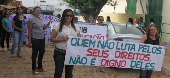 Professores fazem manifestação em Simplício Mendes - Imagem 1