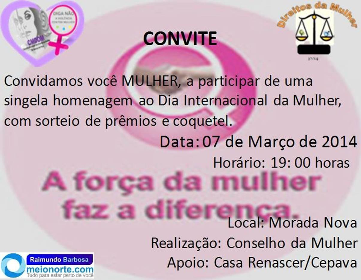 Dia Internacional da Mulher: Conselho Municipal da Mulher realizará atividades para mulheres