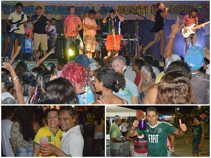 Segunda noite do carnaval buritiense é marcada pelo Baile das Torcidas