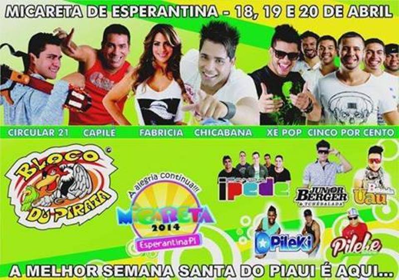 08 dias para Micareta de Esperantina; Chicabana,Capilé e outras atrações vão agitar os foliões na Avenida Petrônio Portela