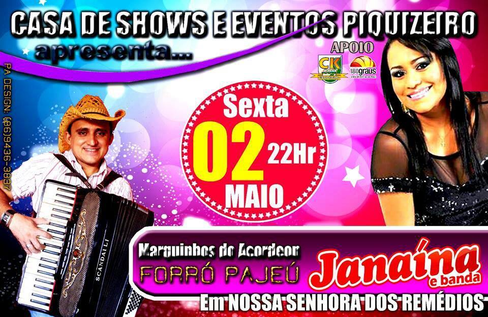 Grande show de forró das antigas com Janaína e Banda