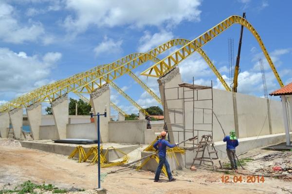 Primeiro Ginásio Poliesportivo de Boa Hora começa a ser coberto - Imagem 25