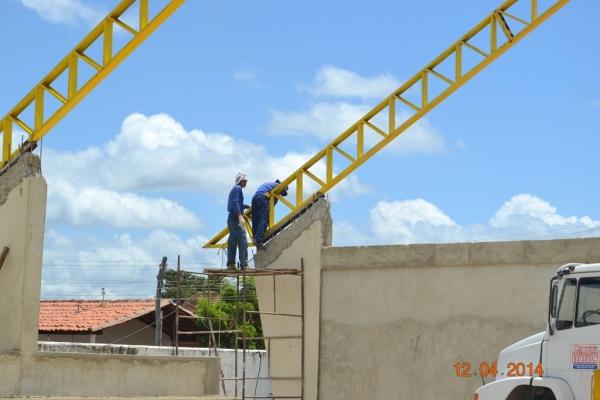 Primeiro Ginásio Poliesportivo de Boa Hora começa a ser coberto - Imagem 20