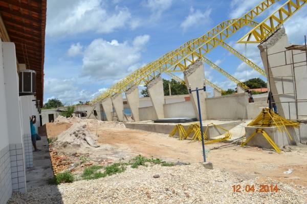 Primeiro Ginásio Poliesportivo de Boa Hora começa a ser coberto - Imagem 24