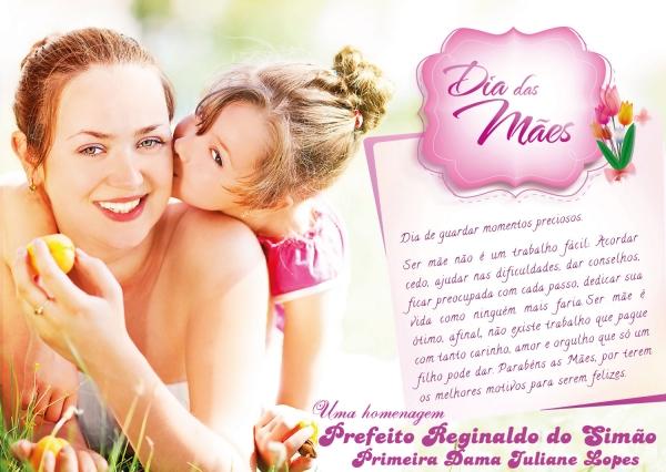 Uma homenagem do Prefeito Reginaldo e do Vice-prefeito Chico Moura a todas as mães sãofelicenses - Imagem 1