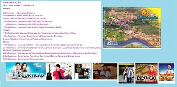 Itainopolis divulga programação de aniversário de 60 anos da cidade - Imagem 2