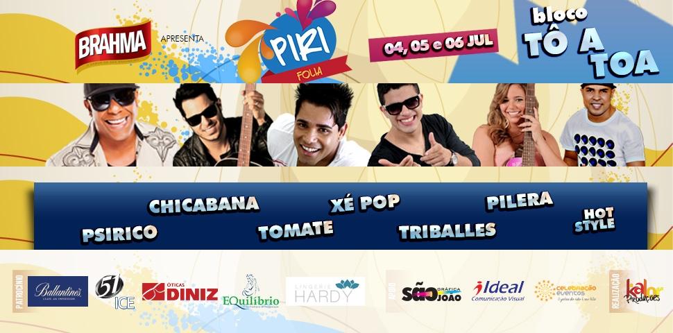 Pirifolia: Dez sortudos visitarão o camarim do Chicabana, Psirico e Tomate