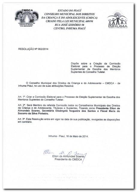 Edital nº 01/2014 - Eleição Suplementar do Conselho Tutelar - Imagem 13