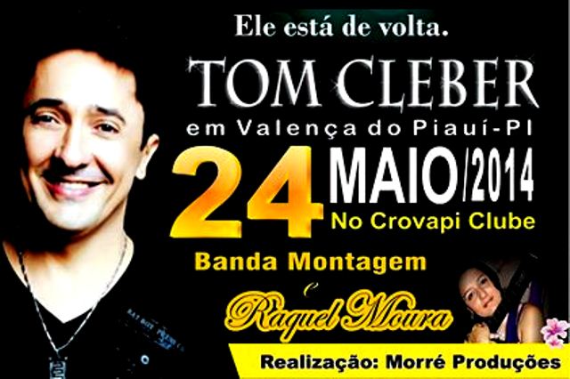 Tudo pronto para o grande show do  cantor Tom Kleber