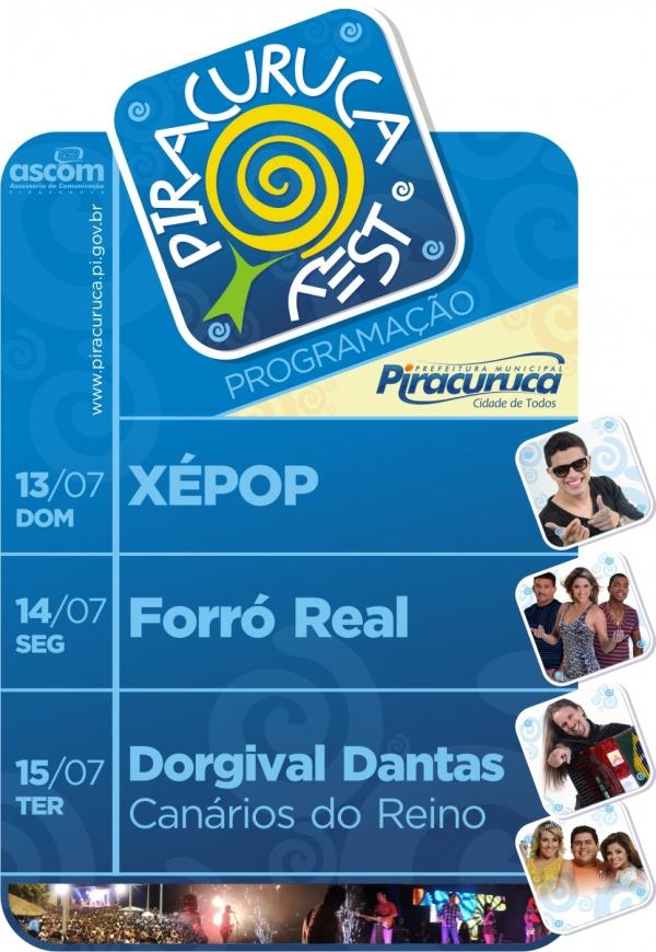 Divulgada as atrações que animarão o Piracuruca Fest - Imagem 1