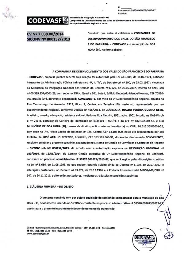 Prefeito Zé Resende assina convênio para aquisição de carro compactador de lixo - Imagem 2