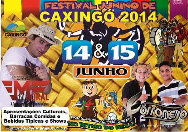 Prefeitura de Caxingó realiza seu Festival Junino nos dias 14 e 15 de junho - Imagem 1