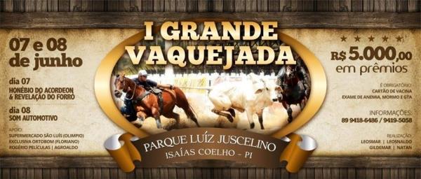 Venha curtir nos dias 7 e 8 de junho a 1ª Grande Vaquejada do Parque Luíz Juscelino - Imagem 1