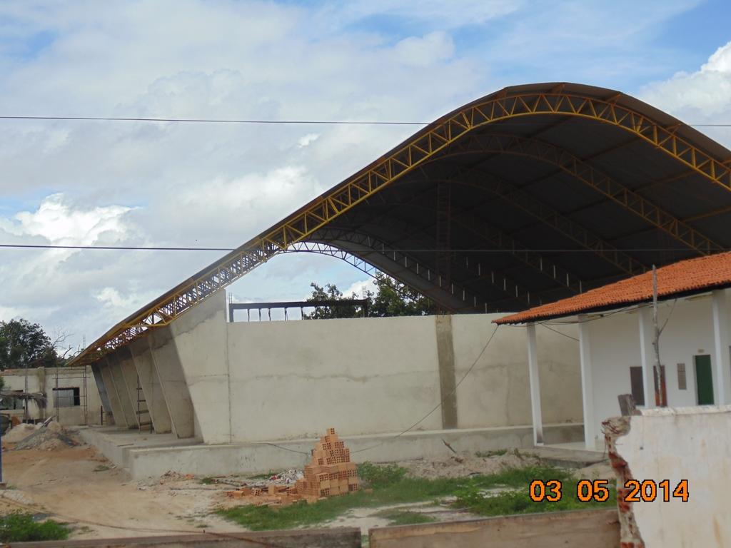 Primeiro Ginásio Poliesportivo de Boa Hora já começa a ser concluído.