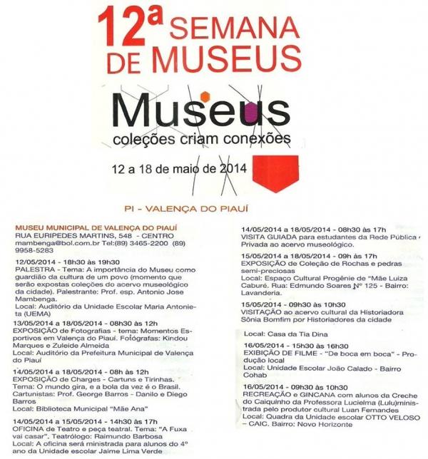 Valença participa da 12ª edição da Semana Nacional de Museus - Imagem 1